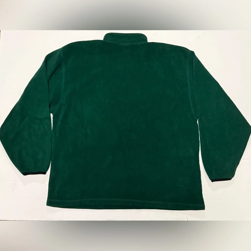 Vintage Adidas Pullover Men 2XL 1/4 Zip Fleece Green with Purple Logo 90s 0130A4